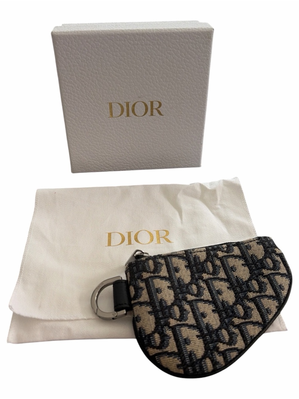 Dior Monogram Saddle Key Pouch